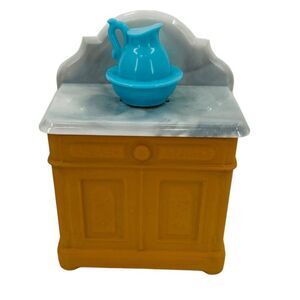 Vintage Victorian Wash Stand Field Flowers Foaming Bath Oil with Box